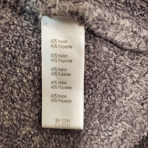P.J. Salvage Cozy Pullover Woman M Gray fleece sweater - Picture 7 of 8